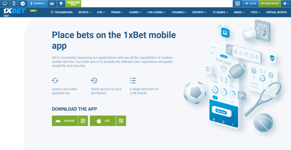 Downloading the 1xBet application