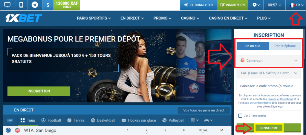 Comment se connecter à 1xBet