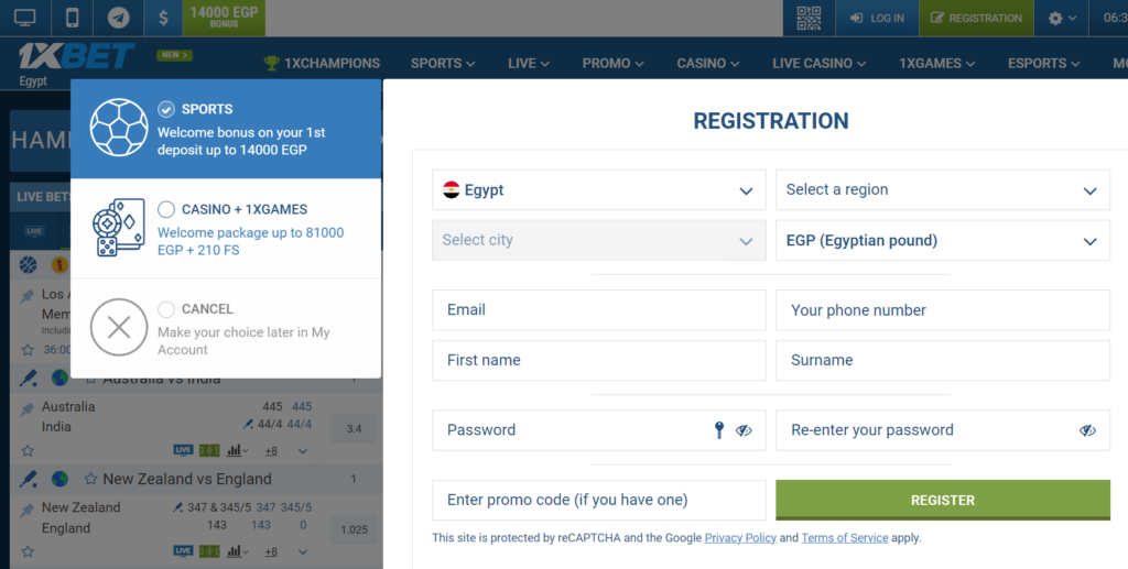 Quick and Simple 1xBet Registration