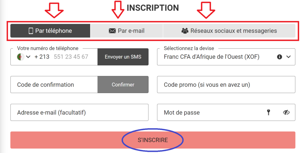 Une procédure d'inscription à MegaPari simple