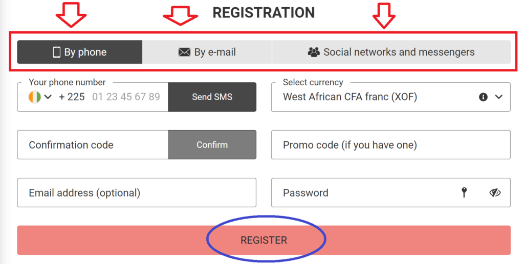 A simple MegaPari registration procedure