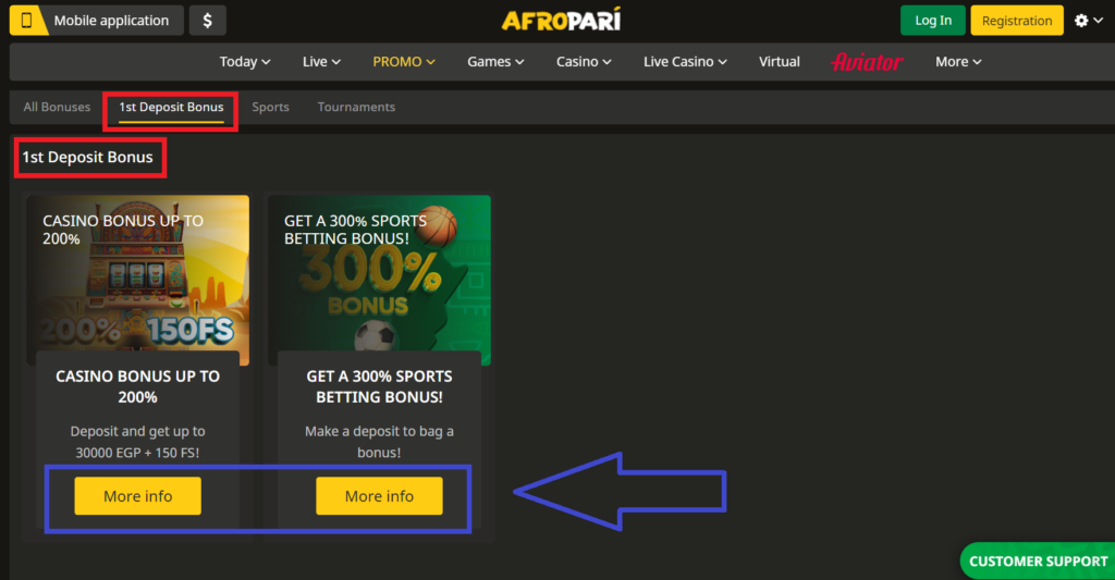 AfroPari bonus offers: great value for bettors