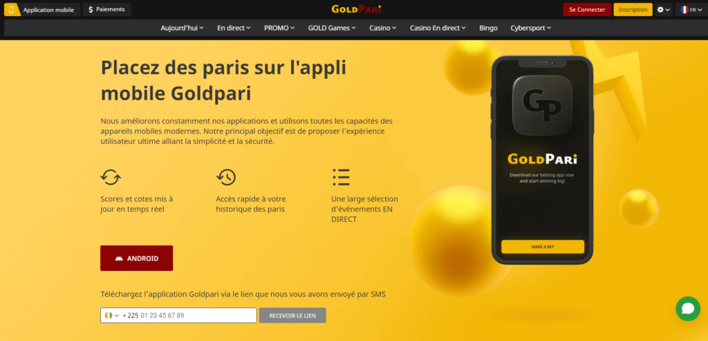 La procédure simple de téléchargement de GoldPari