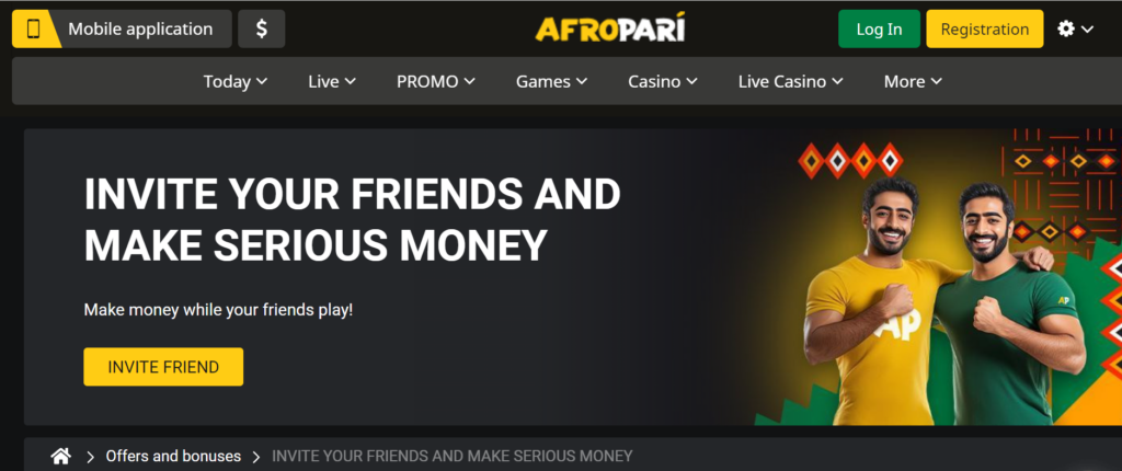 There are live bets on the AfroPari website